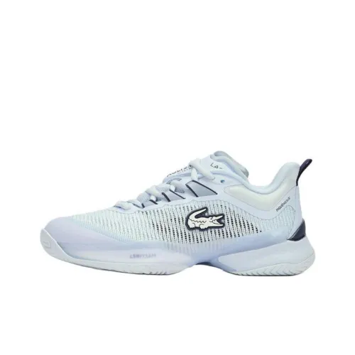 LACOSTE Abrasion Resistant Low Top Tennis Shoes Women's Light Blue