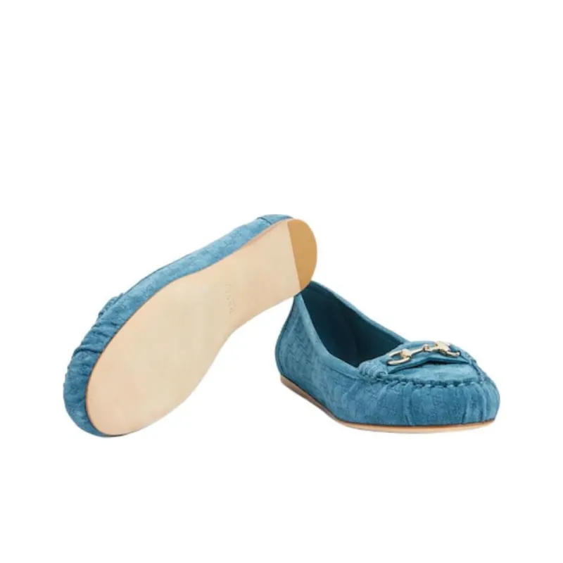 GUCCI Casual Single Shoes Women's Blue-5
