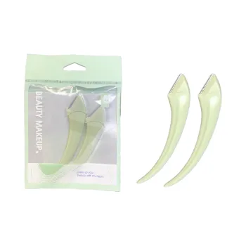 KEQI Crescent Moon Eyebrow Razor Safety Beginner Shaver 2 Pcs Pack
