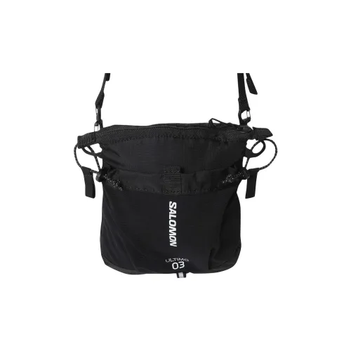 SALOMON Nylon Shoulder Bag Crossbody Bag Mini Unisex Black