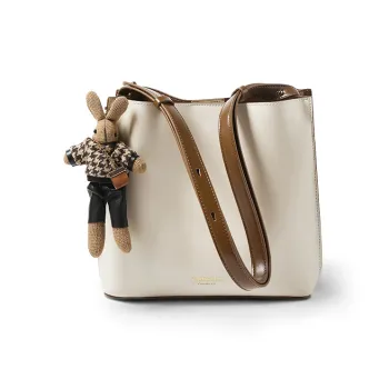 BEMIX PETS PU Shoulder Bag Regular Women's Milk White & Brown