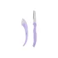 Curved Eyebrow Razors+Folding Eyebrow Razors[Purple 1 Set]