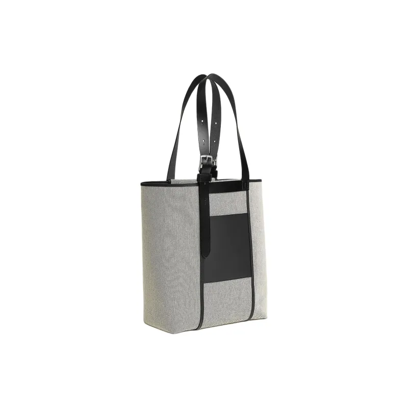 HERMES Etriviere Pocket H-Canvas With Hunter Leather And Swift Calfskin Shoulder Bag Women's Black-2