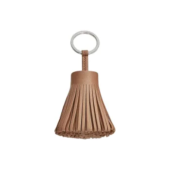 HERMES Milo Lambskin Keychain Bag Accessory Women's 0M Chai Marzala Tea Brown