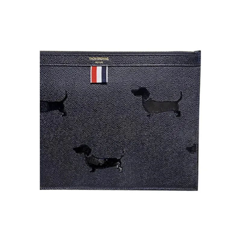 THOM BROWNE· Cow Leather Clutch Men's Black-2