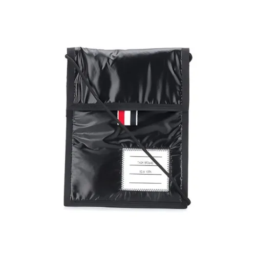THOM BROWNE· Nylon One Shoulder Crossbody Cell Phone Pouch Men's Black
