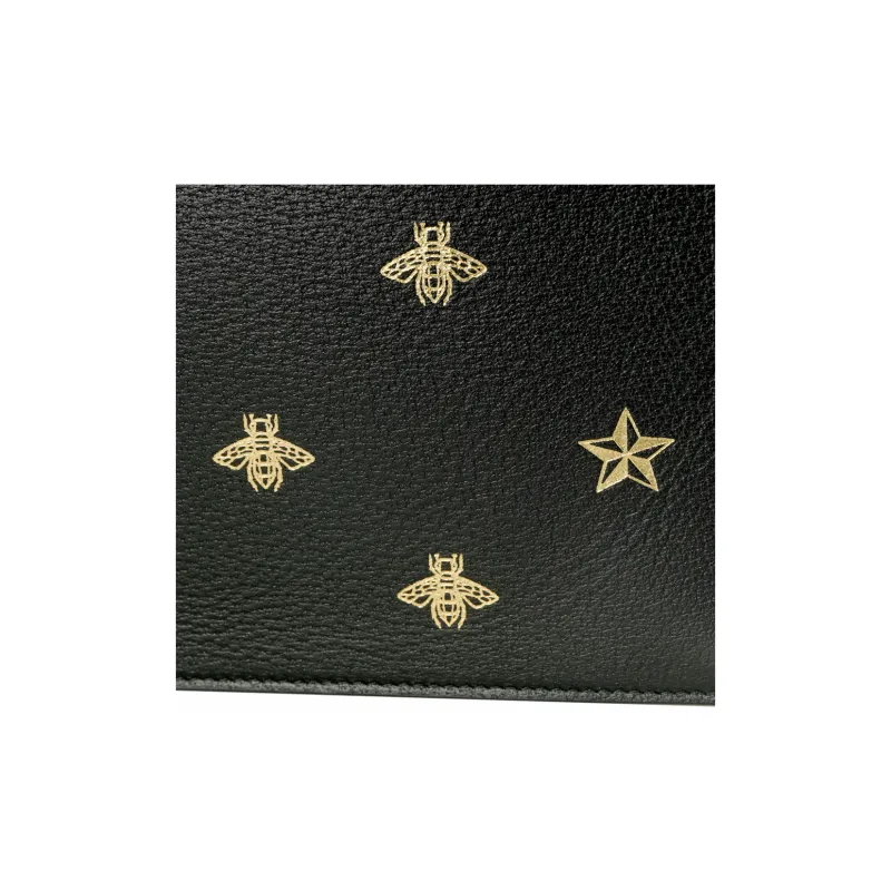 GUCCI Cow Leather Clutch Regular Men's Black-8