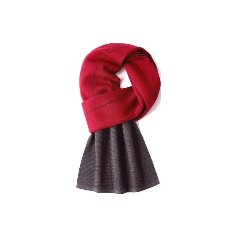 Red bean Knit Scarves Men-9