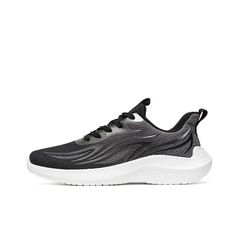 Warrior Breathable And Wear resistant Low Top Casual Long Distance Running Running Shoes Men's Black-0