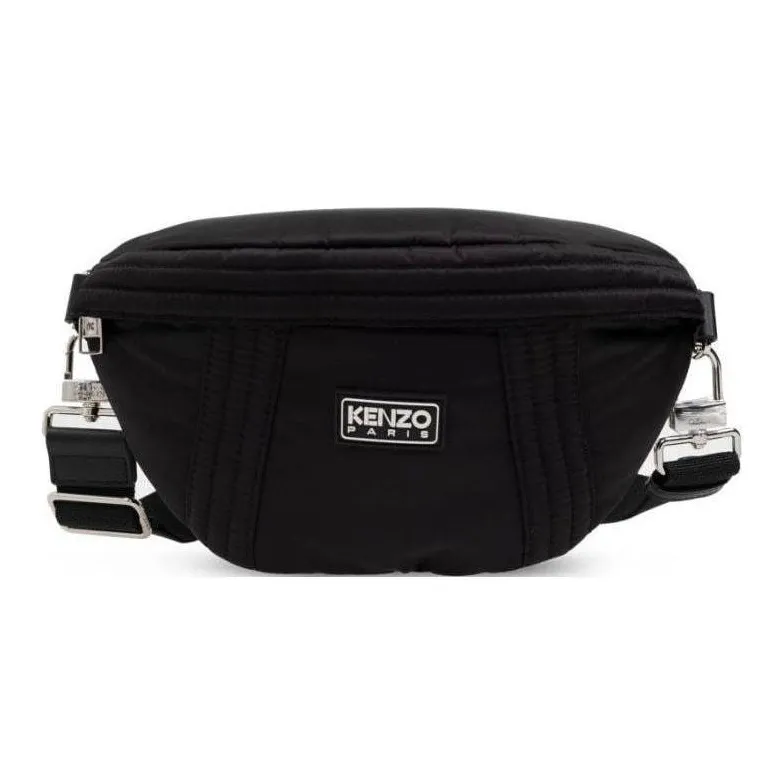 KENZO Logo-appliqué Ribbed-detail Belt Bag-0