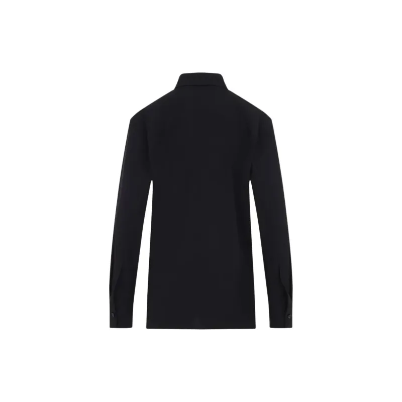 Bottega Veneta Long Sleeved Straight Hem Shirt-1