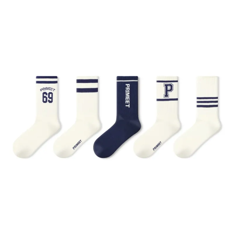 Primeet Mid Calf Socks Unisex 5 Pack-7