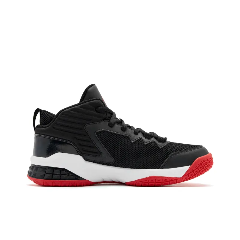 QIAODAN Grinding 1 Cushioning Coverage Anti Twist Support Anti Rollover High Top Basketball Shoes Men's Black-1