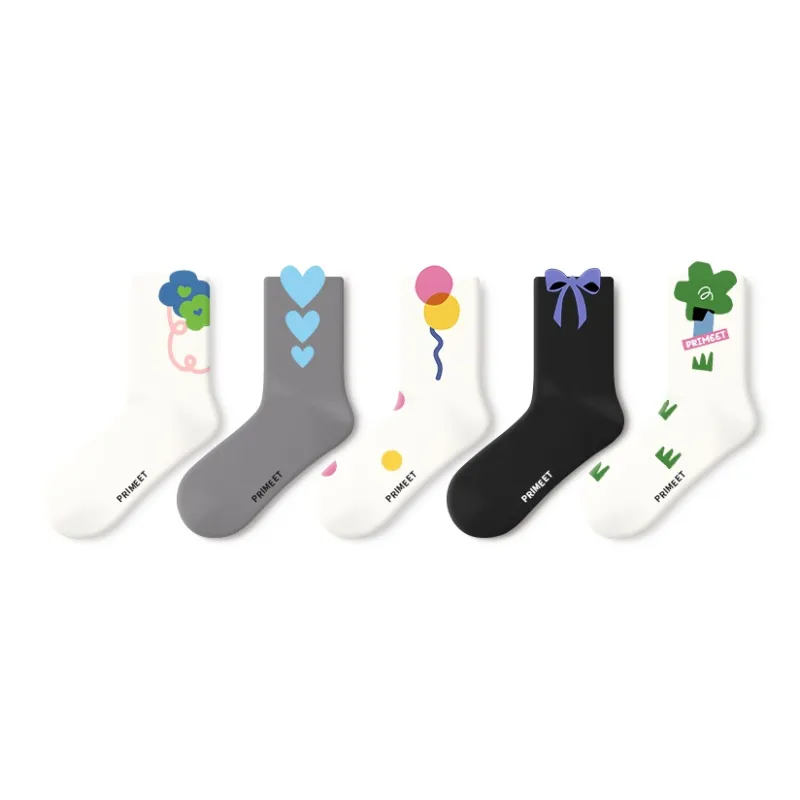 Primeet Mid Calf Socks Women's 5 Pack-15