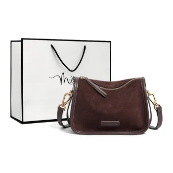 MILLIE'S Cow Leather Pillow Bag Shoulder Bag Women's Coffee/Caramel