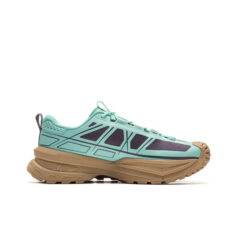 LiNing CF Su Xingchuan Low-Top Outdoor Trekking Shoes Unisex Green Purple-1