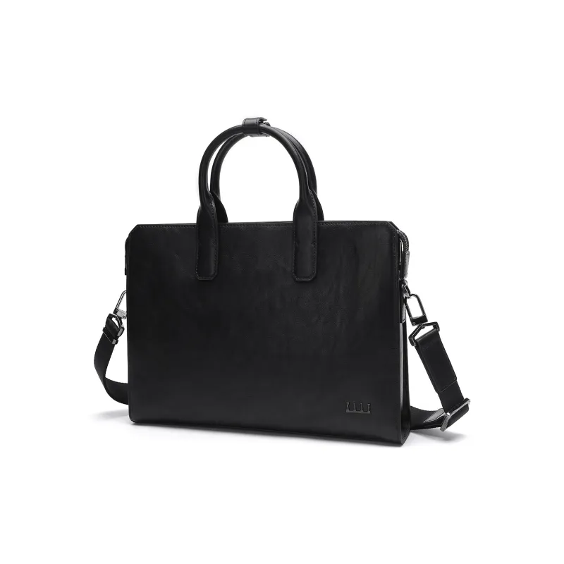 ELLE HOMME Cow Leather Official Briefcase Regular Men's Black-1