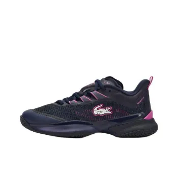 LACOSTE Abrasion Resistant Low Top Tennis Shoes Women's Navy Blue