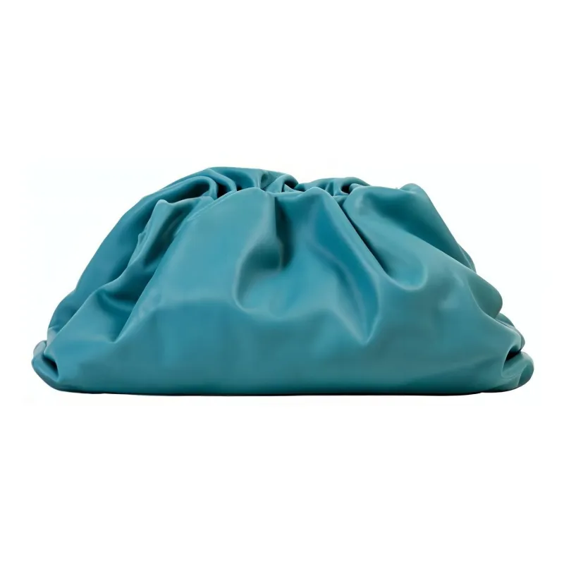 Bottega Veneta Cow Leather Clutch Women's Aqua Green-4