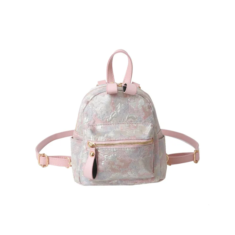 Yalu Canvas Backpack Women's Sky Blue/Pink-7