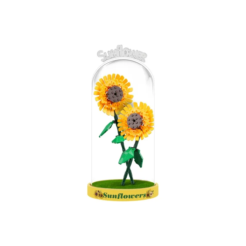 LIGHT YOUR BRICKS Joy Hundred Compatibility LEGO 40524 Sunflower Preserved Flower Display Case Model Accessories-0