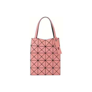 ISSEY MIYAKE Lucent Boxy Polyvinyl Chloride Resin Polyester Tote Bag Shopping Bag Shoulder Bag Handbag Women's Pink