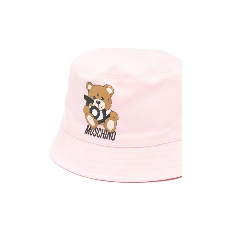 MOSCHINO Kids Teddy Bear print Bucket Hat-1