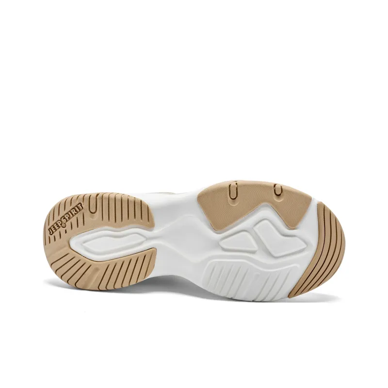 JEEP SPIRIT Chunky Sneakers Men Low Top Shuffleboard White-6