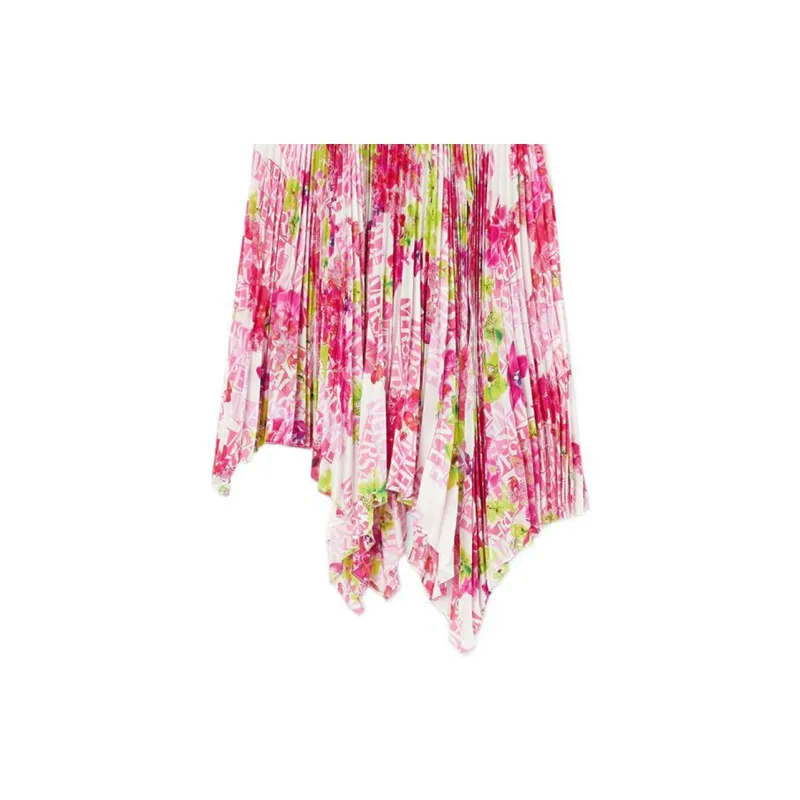VERSACE Floral Printed Pleated Skirt-5