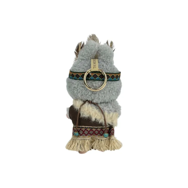 [Modified Doll] POP MART Labubu THE MONSTERS Heartbeat Macaron Collection Tribe Chief, Cute Hang Tag Box 17cm-28