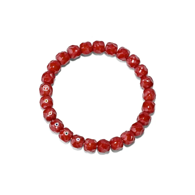 Yulan Wenwan Bodhi Root Red Supply Color Craft No 9*8+Color Diamond Inlay Full Set Model Unisex-2