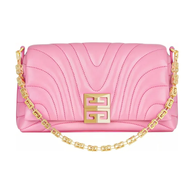 GIVENCHY 4G Quilted Cow Leather Handheld Shoulder Bag Crossbody Bag Small Size Women's Bright Pink-0