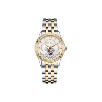 Sea Gull Automatic Mechanical Movement Steel Strap Watch Women's Watch White Dial