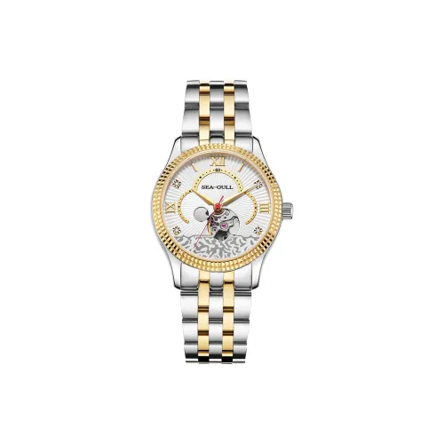 Sea Gull Automatic Mechanical Movement Steel Strap Watch Women's Watch White Dial