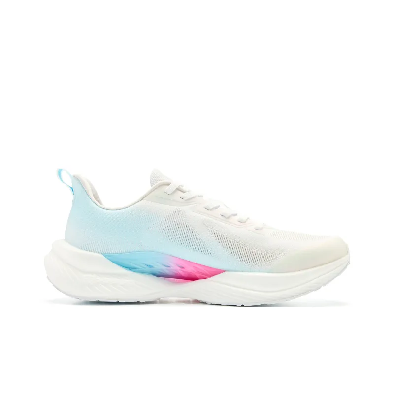 QIAODAN Cushioned Slip Resistant Abrasion Resistant Low Top Casual Running Shoes Men's White Blue-1