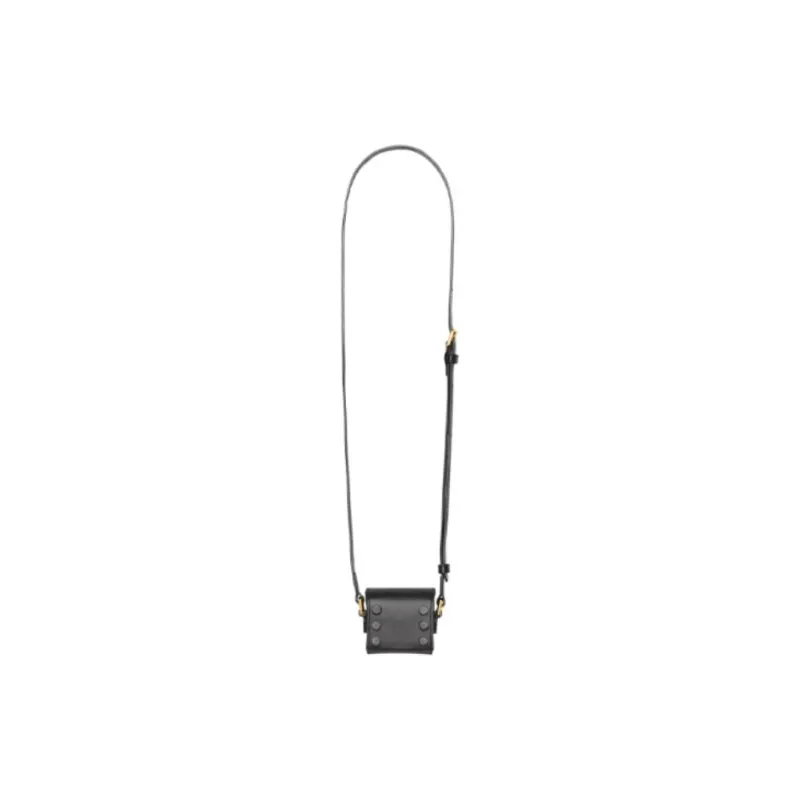 GUCCI Horsebit 1955 Leather Earphone Case Necklace Pouch Unisex Black-2