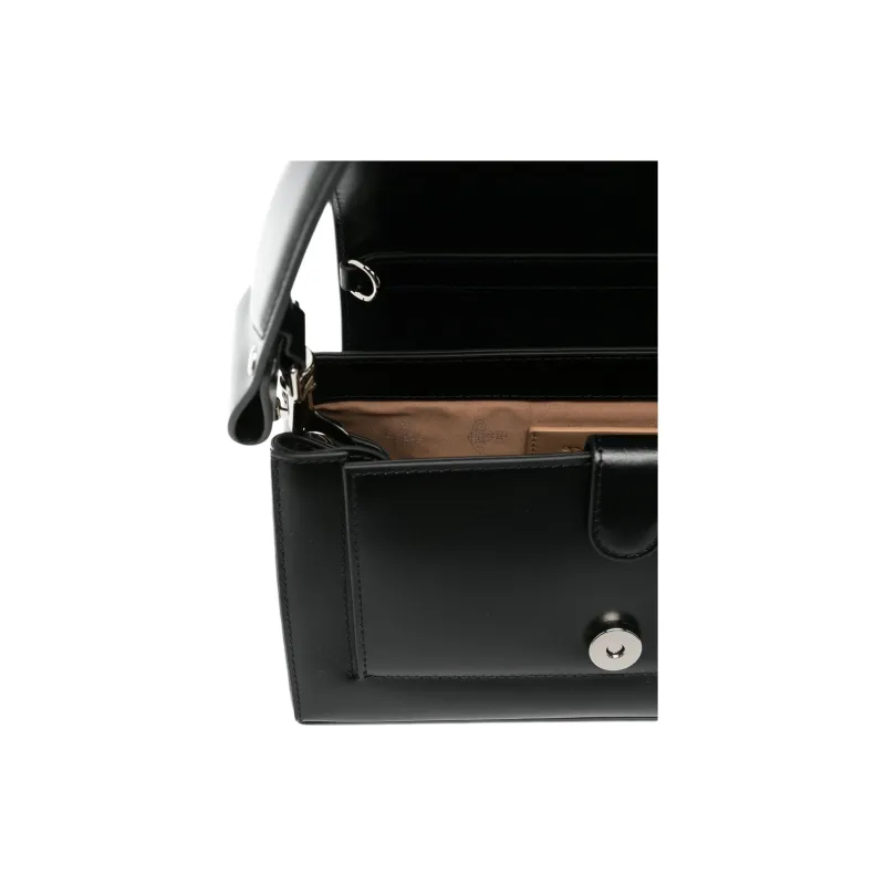 Vivienne Westwood HAZEL Calfskin Shoulder Bag Medium Size Women's Black-2