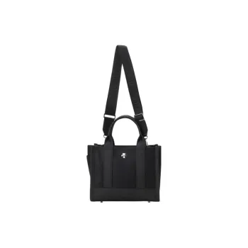 DESCENTE Nylon Tote Bag, Shopping Bag, Shoulder Bag, Crossbody Bag, Handbag Mini Women's Black