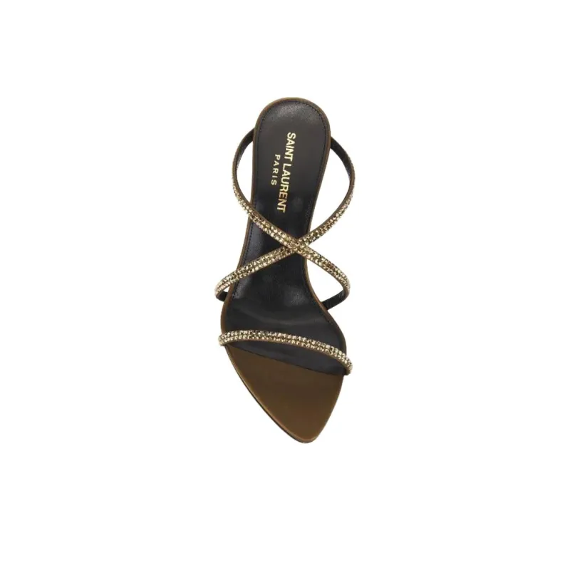 SAINT LAURENT Slide Slippers Women's Olive Green-3