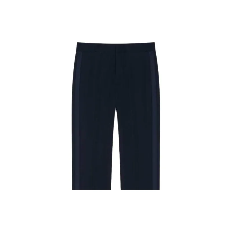 Givenchy Tailored Pants In Wool With Satin Piping Casual Pants Men's Night Blue-4