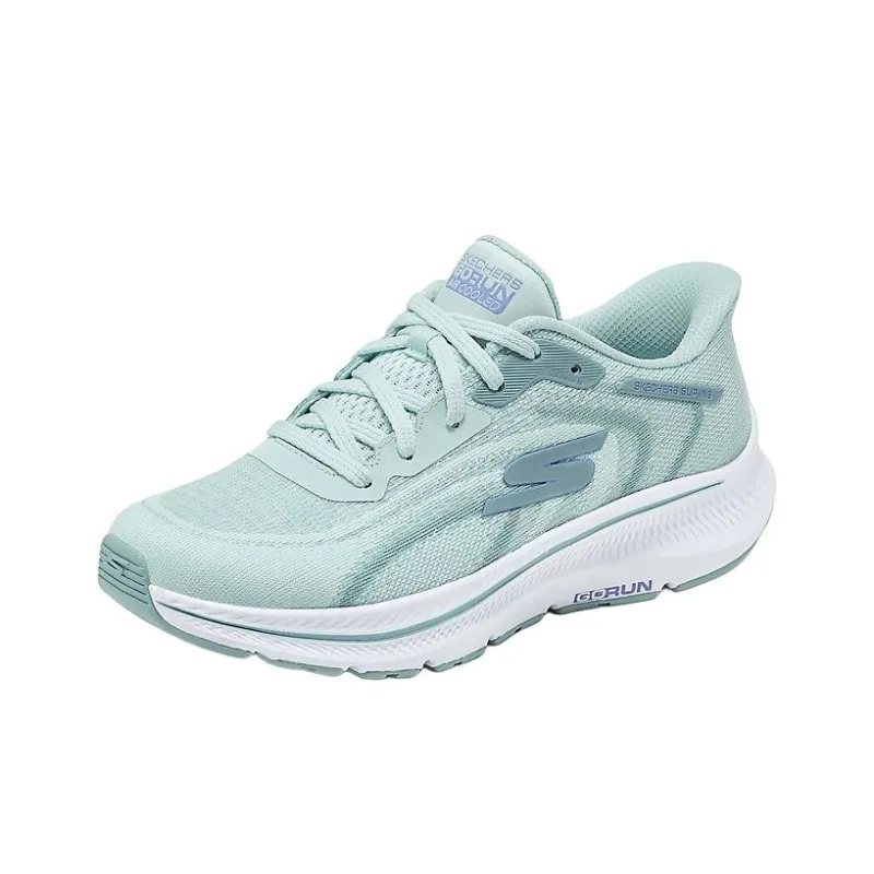 Skechers WOMEN'S GO Series Cushioning Anti Slip And Wear Resistant Low Top Running Shoes Women's Light Blue-1