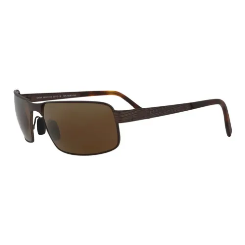 Maui Jim Metal Irregular Shape Sunglasses Unisex Brown