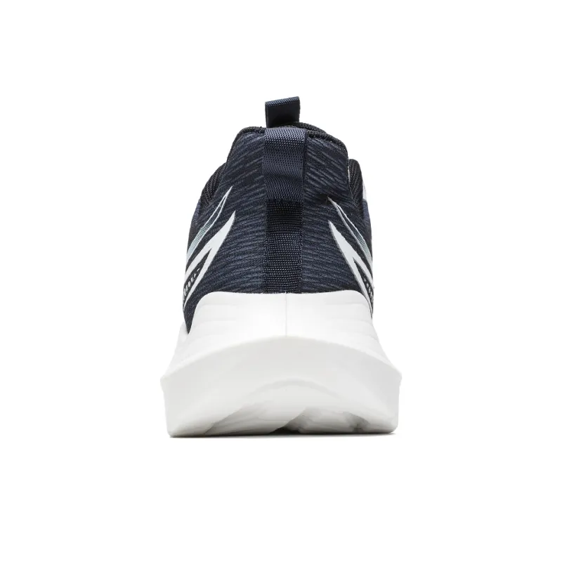 Warrior Breathable And Wear resistant Low Top Casual Long Distance Running Running Shoes Men's White Dark Blue-4