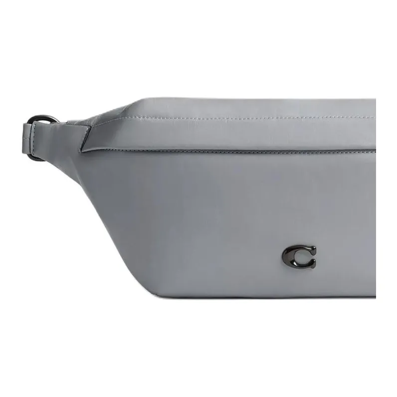 COACH Zhen Paper Leather Shoulder Bag Crossbody Bag Fanny Pack Large Size Men's Gray Blue-3