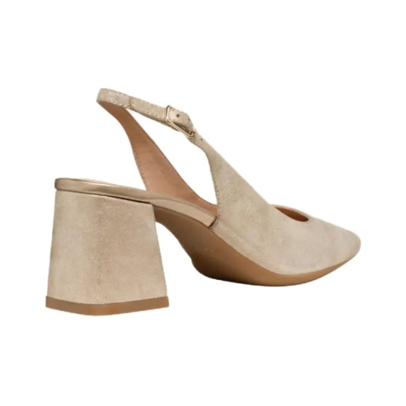 GEOX Giselda Chunky Heel High Heels 6.5cm Women's Light Gold-5
