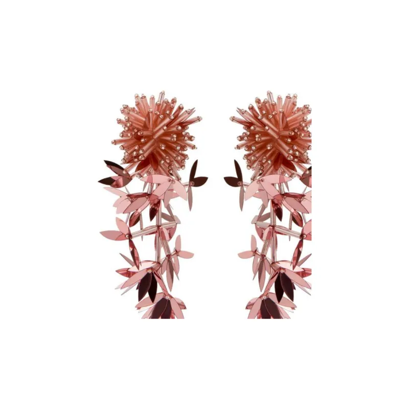 Oscar De La Renta Leaf Tassel Earrings-1