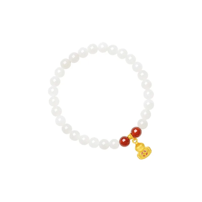 ZHOU LIU FU Bracelets Pale Greenish White Jade Unisex-2