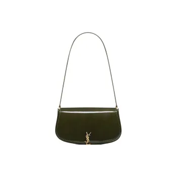 SAINT LAURENT Calfskin Shoulder Bag Mini Women's Dark Vineyard Green