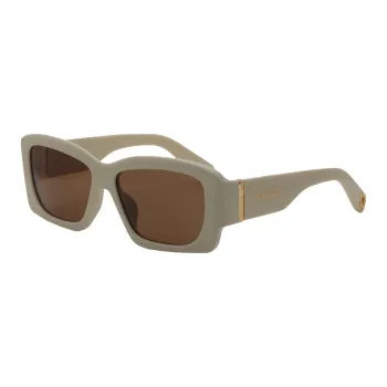 Linda Farrow Acetate Irregular Shape Sunglasses Women's Green