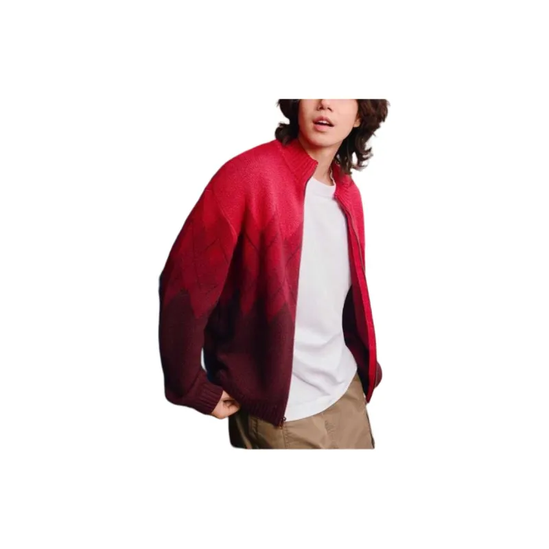 Hollister Snake Year Spring Collection Sweaters Men Red-4
